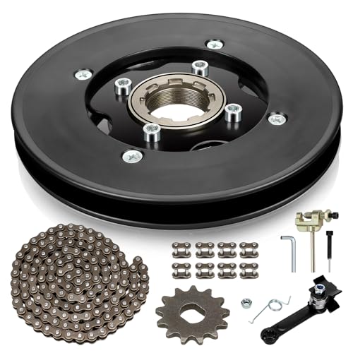 Rear Sprocket Freewheel Chain Plate Guide Assembly Compatible with Razor MX650 MX500 SX500 RSF650 Dirt Bike Electric Rocket Motocross Motorcycle Parts with 25H 132 Link Drive Chain Tensioner