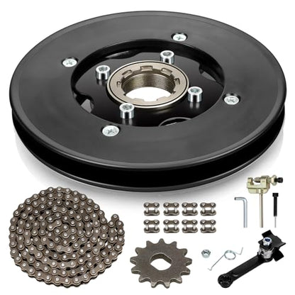 Rear Sprocket Freewheel Chain Plate Guide Assembly Compatible with Razor MX650 MX500 SX500 RSF650 Dirt Bike Electric Rocket Motocross Motorcycle Parts with 25H 132 Link Drive Chain Tensioner