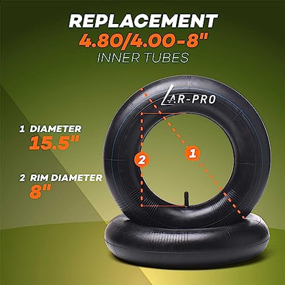 AR-PRO 4.80/4.00-8 Inner Tube, TR-13 Valve Stem, 2-Pack - size: 4.80/4.00-8(TR-13)