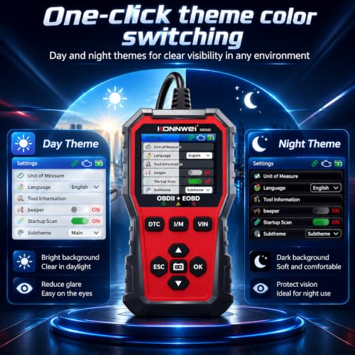 KONNWEI KW340 OBD2 Scanner Car Diagnostic Code Reader Check Engine Tool - size: 7.68*3.74*2.17 inch