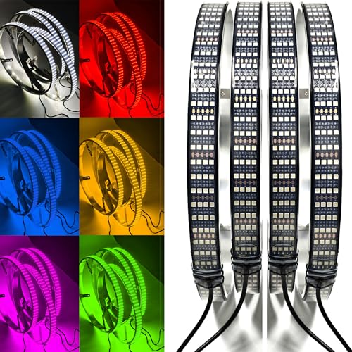 15.5 Inch Quad Row RGBW Wheel Lights for Truck & Car | Smart Wheel Ring Lights with Brake Light & White Courtesy, IP67 Waterproof, App+RF Remote Control - size: Quad Row-15in