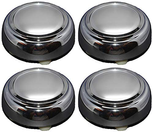 New Set of 4 All Chrome Wheel Hub Center Caps Replacement for 1993-1997 Ford Crown Victoria Mercury Grand Marquis Lincoln Town Car