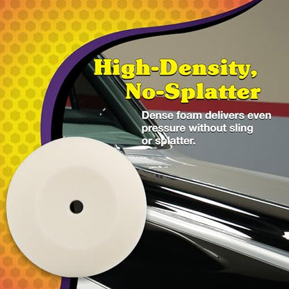 Wizards Foam Polish Buffing Pad - Medium Cut, Velcro Backed, 8.5" x 1.25" - color: Foam Polish Buff Pad