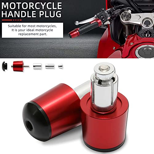 JMTBNO Universal 7/8" 22MM Motorcycle Hand Grips Motorcycle Handlebar Black - color: Red, size: Motorcycle Bar End