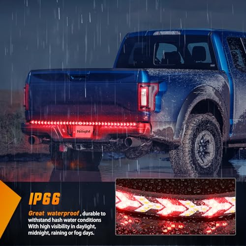 Nilight Truck Tailgate Light Strip 60Inch Arrow 540 LED Light - color: 60" Tailgate Light Strip Red/Amber Arrow