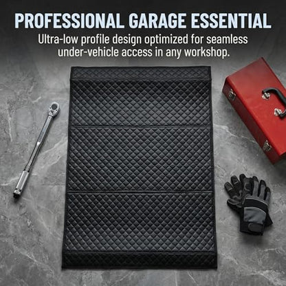 Mechanic Creeper Mat, 60 x 28 Inch Foldable Under Car Work Mat with Carry Bag, Low-Profile Design for Garage Repairs and Vehicle Maintenance