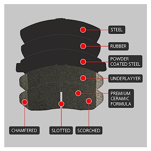SIPAUTEC-Front And Rear Ceramic Disc Brake Pads Replacement For Subaru Forester Brz Impreza Crosstrek - style: D1539-D1114