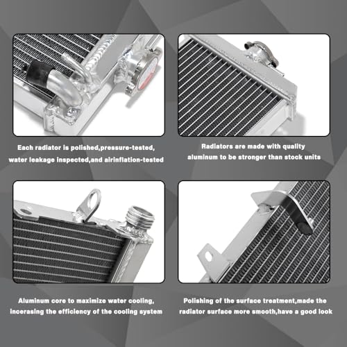 Aluminum Radiator Cooler fit for Suzuki GSXR600 GSX-R750 2011-2024 - color: Silver