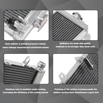 Aluminum Radiator Cooler fit for Suzuki GSXR600 GSX-R750 2011-2024 - color: Silver