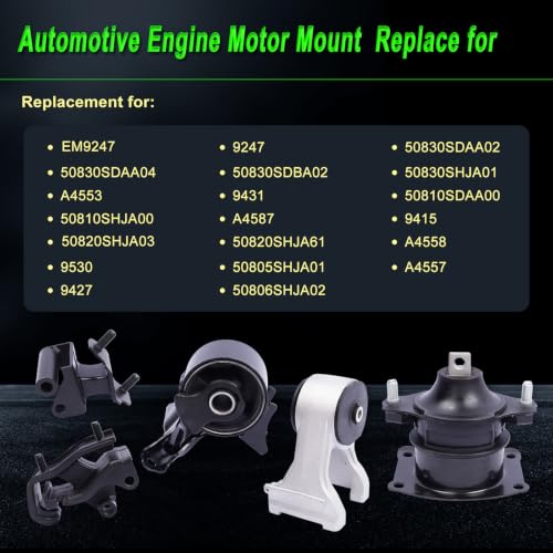Engine Motor Mount Compatible with 2007 Odyssey EX LX 3.5L V6 - size: 2007 Odyssey EX LX 3.5L V6