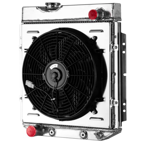 Ford 8N Radiator for Ford 1960-1966 Ford Mustang Comet Falcon Ranchero V8 - size: 3-Row Radiator Fan Combo