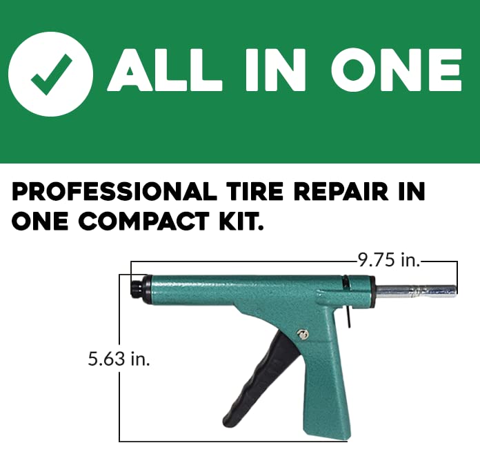 Stop & Go 1075A Tubeless Tire Plugger Repair Kit with 25 Rubber Plugs - size: 30 Piece Tire Plugger Repair Kit w/ Canvas Bag