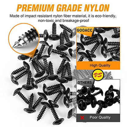 GOOACC 50pcs Torx Truss Head Tapping Screw Fender Liner Splash Guard Under Cover License Bracket for VW Audi N90775001 N90892001 N90648702 Black Zinc M5-2.12 x 19mm T25 - color: 50Pcs Tapping Screw