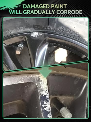 Gloss Black Rim Touch Up Paint for Honda,Wheel Scratch Repair Kit for Curb Rash, Rim Repair Kit Color Match Honda Gloss Black Wheel Paint,Long lasting, Resists Water, Uv Rays - color: Gloss Black, style: Honda