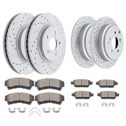 Acinoparts Front and Rear Brake Kit Replacement for 2005 2006 2007 2008 - size: HMBK20801