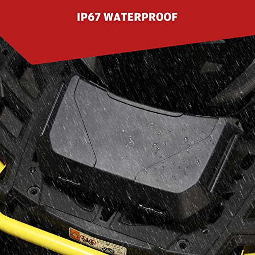 HAKA TOUGH Storage Cargo Box for Can-Am Outlander 450 500 570 800 1000 with 2 GAL (7.5L) Front Rear Waterproof Tool Bed ATV Bin Accessories, Replace OEM # 708200408, Black
