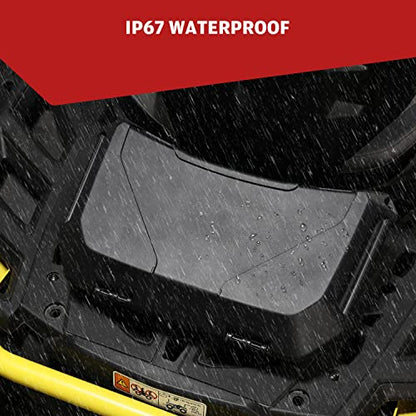 HAKA TOUGH Storage Cargo Box for Can-Am Outlander 450 500 570 800 1000 with 2 GAL (7.5L) Front Rear Waterproof Tool Bed ATV Bin Accessories, Replace OEM # 708200408, Black