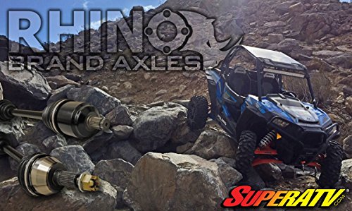 SuperATV Heavy Duty Rhino Brand Front Axle for Polaris RZR XP 900/900 4 (2011-2014) - Stock Length FRONT Axle - Upgrade From Your OEM Axle - size: Front