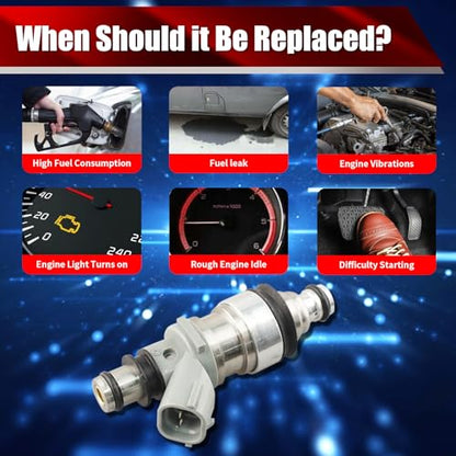 Set of 6 Fuel Injectors FJ180 23250-62030 Replacement - size: FJ180