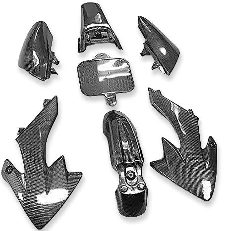 XFY-CN Group Motorctcly Carbon Fiber Plastic Fender Kit Body Work Fairing Kit Compatible with CRF XR XR50 CRF50 Clone 125CC Pit Dirt Bike