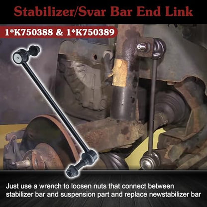 K750388 K750389 Sway Bar Link - Restore Smooth Ride - color: 1*K750388 1*K750389, size: Sway Bar Link