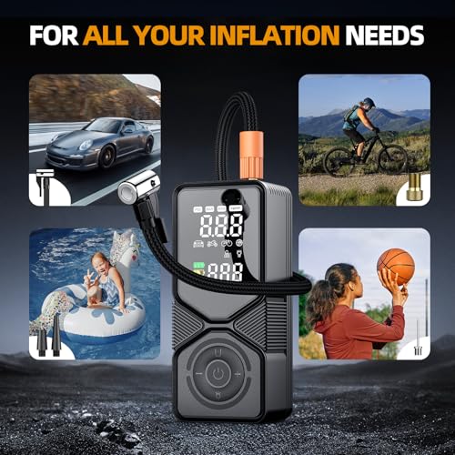 Portable Tire Inflator 150 PSI Cordless Air Compressor