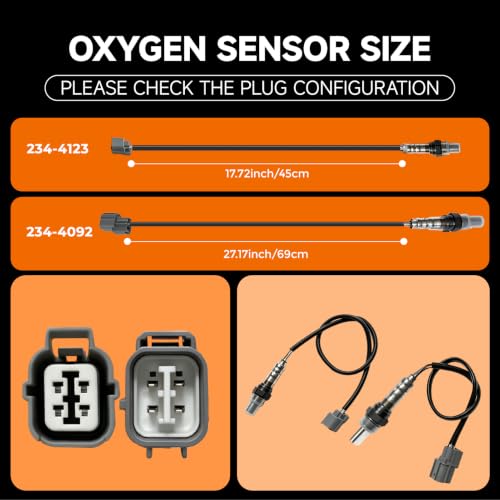 Oxygen Sensor Set OE 234‑4123,234‑4092 for Civic 1.7L - size: 234‑4123+234‑4092