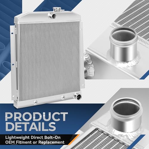 Auto Dynasty Full Aluminum Radiator Compatible with 1947-1954 Chevy Pickup Suburban L6 3-Row Cooling Radiator - style: 47-54 Chevy Pickup Suburban L6