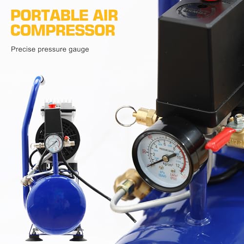 9L Ultra Quiet Air Compressor, 115PSI for Pneumatic Tools