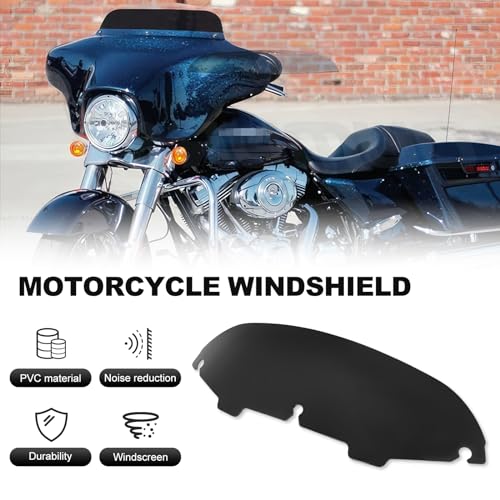 Rich Choices 4.5" Motorcycle Windshield Windscreen Black Compatible with Harley Davidson Touring Street Glide Electra Glide FLHT FLHTCU Ultra Classic Glide FLHX FLHTK Tri Glide 1996-2013 - color: Black, size: 4.5inch