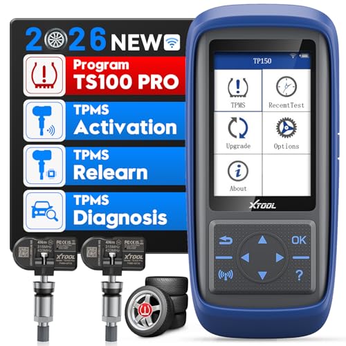 XTOOL TP150 TPMS Programming Tool with 2PCS Sensors - Universal TPMS Scanner Diagnostic Relearn Tool - Activate & Reset Scan Tool, Tire Sensor Programmer for XTOOL Sensor Only - Lifetime Update