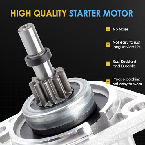 16450N Starter Motor Compatible with Porsche 914 1974-1975 1.8L, Volkswagen Beetle 1970-1979 1.6L, Super Beetle 1972-1980 1.6L, 111911023, BAA-911-023B, 6004AA0021 - color: 16450