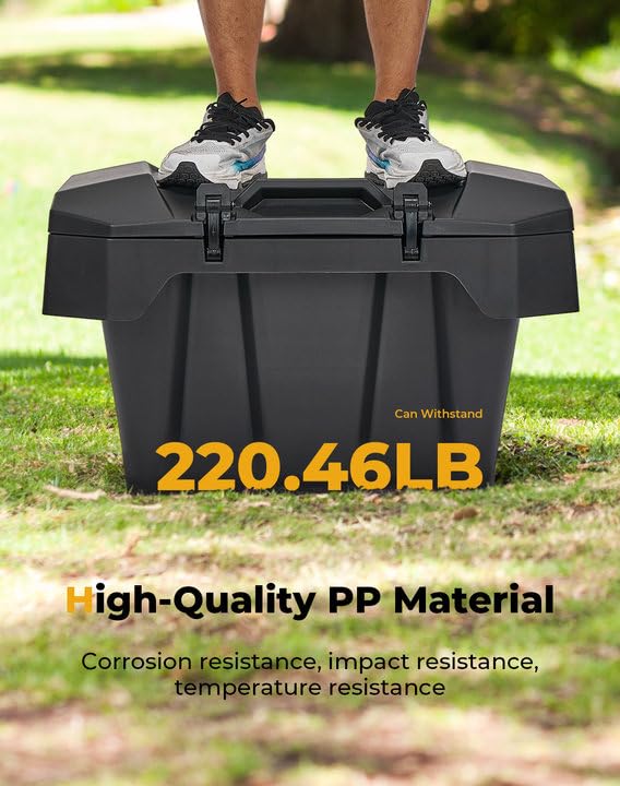 KEMIMOTO UTV 82QT Rear Cargo Storage Box Water Resistant Replace #2889611 - size: 82QT