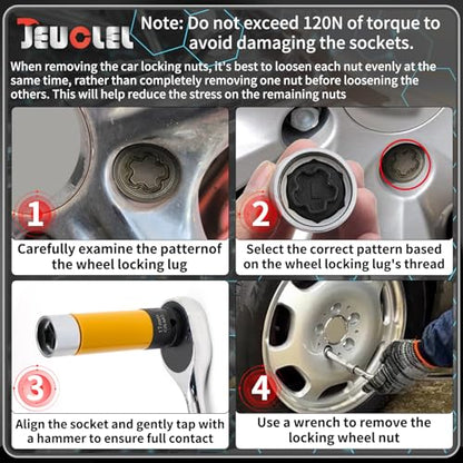 L Wheel Locking Nut Key for Audi, Socket OD 27mm - ID 25mm - size: Socket L