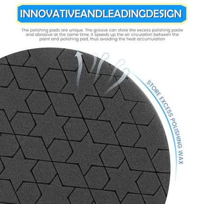 IPELY 6 Pcs Buffing Pads, Polishing Pads, Buffer Pads for Polishing and Waxing - size: 3 Inch