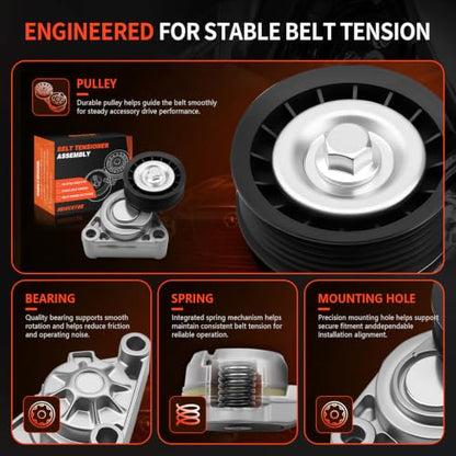 38195 Belt Tensioner w/Pulley for Chevy Camaro Pontiac GTO - size: 38195