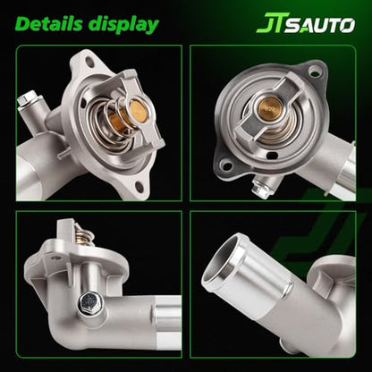 Aluminum Engine Coolant Thermostat Housing Assembly for 3.6L Wrangler JK - size: 902852(Upgrade Aluminum)