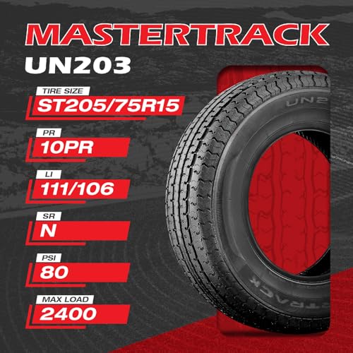 Set of 4 UN203 ST175/80R13 97N 8 Ply Load Range D Radial Trailer Tires - size: ST175/80R13 8Ply
