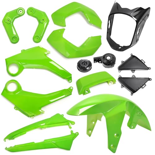 Mokuo Motorcycle Fairing Kit in ABS Material Compatible with Honda Grom Msx 125 SF 2013-2016, Apple Green Color - style: Apple Green