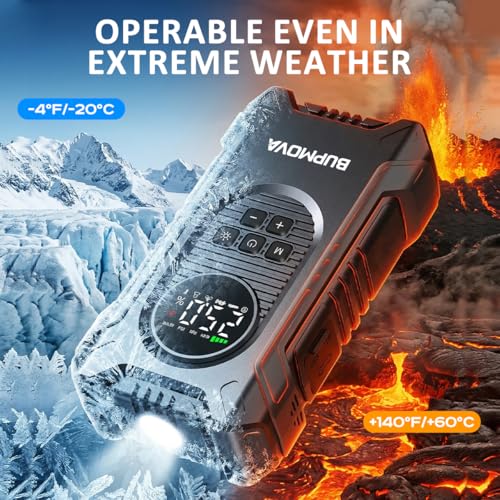 7000A Portable Car Battery Jump Starter with Air Compressor 150PSI - color: Silver