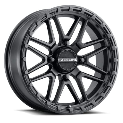 Raceline Wheels A11B KRANK XL UTV/ATV Wheel Black 18x7" 4x137", 0 mm offset/(4"B/S) - color: BLACK, size: 18x7" inches, 4X137, 0/4"