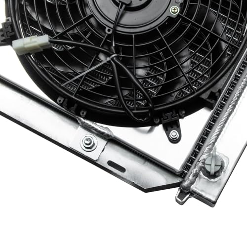 3 Row Radiator Shroud Fan for Ford Mustang GT LX 5.0L V8 MT 1979-1993 Aluminum Radiator with Fan Replacement 3 Rows Radiators Fans - size: 3 Row Radiator+Shroud Fan(MT)