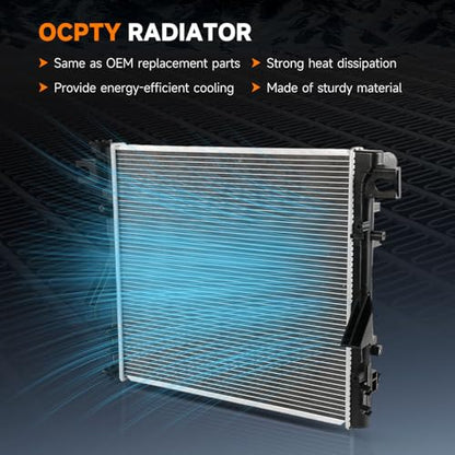 OCPTY CU2957 Engine Coolant Radiator Fit for 2007-2018 for Jeep Wrangler