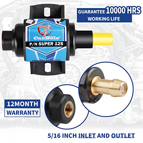 CarBole 12 Volt Electric Fuel Pump 5-9 PSI, 35 GPH for Gasoline Engines - color: 5-9PSI 35 GPH for Gasoline
