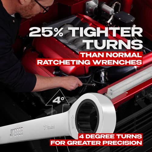 12pc MM/Metric TIGHTSPOT Ratcheting Wrenches - With Quick Access Wrench Organizer - Our standard in combination wrench sets from gear to tip - size: 12pc Metric Set