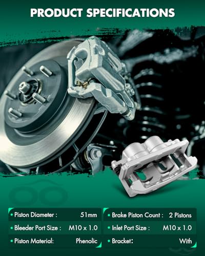 SCITOO 19B2983 19B2982 Front Left and Right Side Disc Brake Caliper - size: Front[19B2983 & 19B2982]