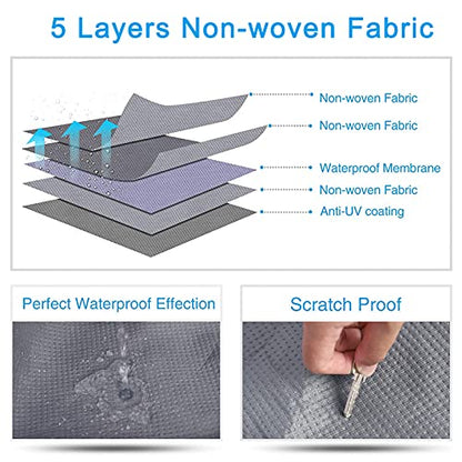 Tire Covers for RV Wheel Set of 4 Non-Woven Wheel Covers Waterproof UV Coating Tire Protectors Universal Fit for RV Trailer Camper Truck Jeep SUV Car Wheel, Fits Tire Diameters 24-26” - size: 24-26”