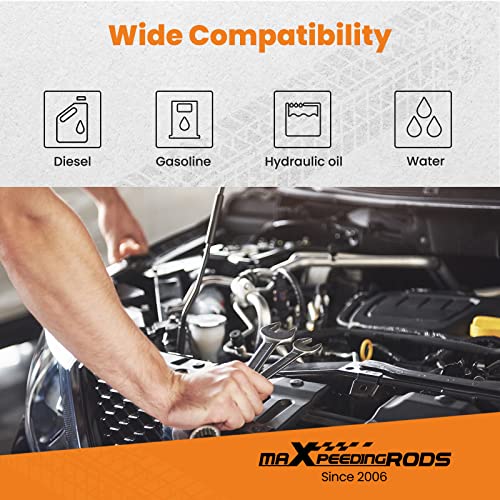 maXpeedingrods 8AN 20FT Fuel Line Kit, 1/2 Braided Fuel Line, Steel AN8 Fittings E85 PTFE Hose Transmission Oil Cooler Line, Coolant Fluid Hose + 10 Pcs 8AN Fittings - size: 8AN