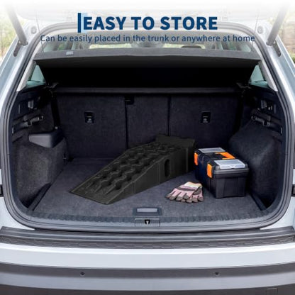 Garvee 2 Pack Low Profile Car Service Ramps, 6 t Heavy Vehicle Lift Ramps - color: Black, size: 6T