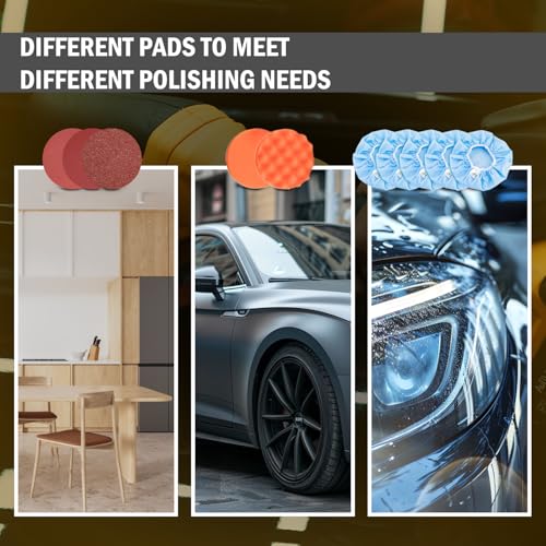 AUTIWOZ Cordless 5-Inch Random Orbital Car Buffer Polisher Kit